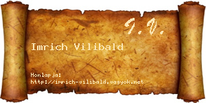 Imrich Vilibald névjegykártya